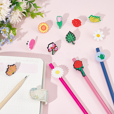 72Pcs 12 Style PVC Cartoon Style Straw Toppers FIND-DR0001-03-1