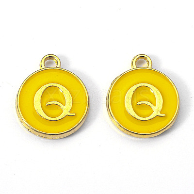 Golden Plated Alloy Enamel Charms X-ENAM-S118-09Q-1