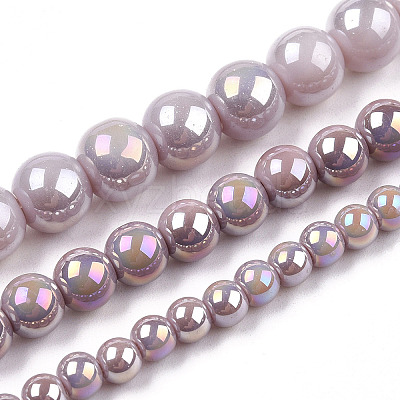 Electroplate Opaque Glass Beads Strands LS-GLAA-T032-P10mm-AB07-1
