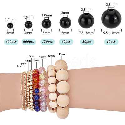 1070Pcs 6 Styles ABS Plastic Imitation Pearl Beads KY-PH0001-44-1