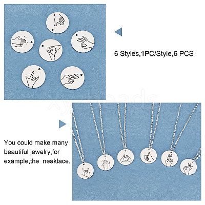 316 Surgical Stainless Steel Pendants STAS-FH0001-30P-1