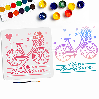 1Pc PET Hollow Out Drawing Painting Stencils DIY-MA0002-47B-1
