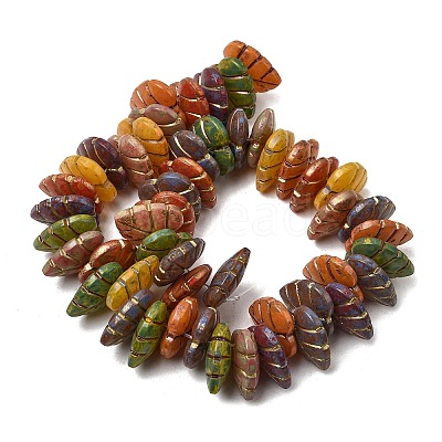 Painted Glass Beads Strands GLAA-Z021-07B-1