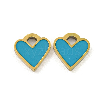 316 Surgical Stainless Steel Enamel Charms STAS-M073-37A-01G-1