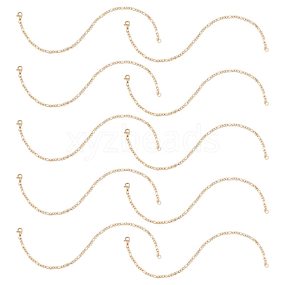 304 Stainless Steel Figaro Chain Necklaces STAS-UN0017-37G-1
