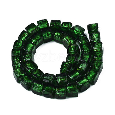 Handmade Silver Foil Lampwork Beads FOIL-N004-01A-02-1