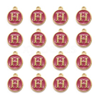 Golden Plated Alloy Enamel Charms ENAM-S118-08H-1