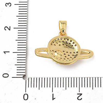 Brass Micro Pave Cubic Zirconia Pendants KK-F917-05B-G-1