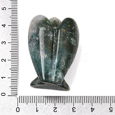 Natural Moss Agate Angel Figurine DJEW-N006-01A-22-1