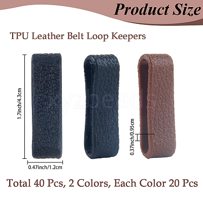 40Pcs 2 Colors TPU Loop Keepers FIND-CL0001-55-1