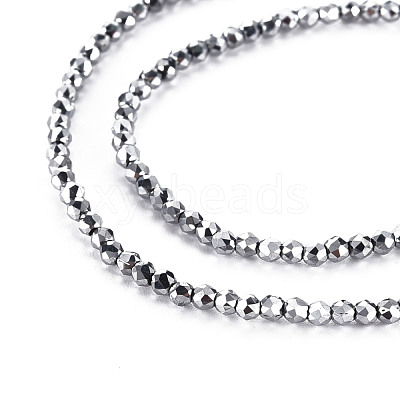 Electroplated Glass Beads Strands EGLA-S174-23D-06-1