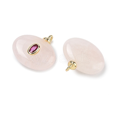 Natural Rose Quartz Pendants KK-C251-01D-02-1