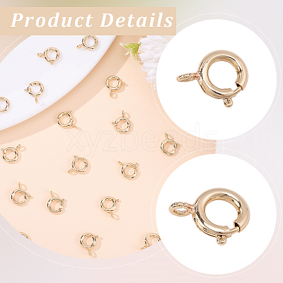 20Pcs Brass Spring Ring Clasps KK-BBC0027-68A-G-1