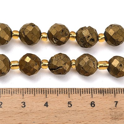 Electroplated Natural Druzy Geode Crystal Beads Strands G-F833-P01-10mm-04-1