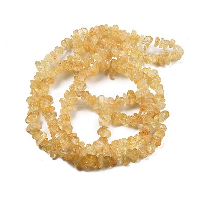 Natural Citrine Beads Strands G-O049-B-29A-1