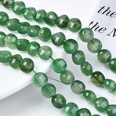 Natural Green Onyx Agate Beads Strands X-G-N326-100A-09-1