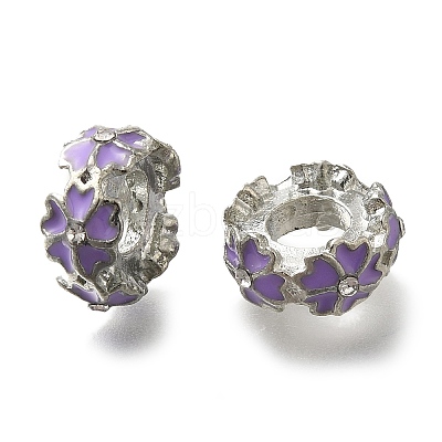 Rack Plating Alloy Enamel European Beads FIND-H005-26P-01-1