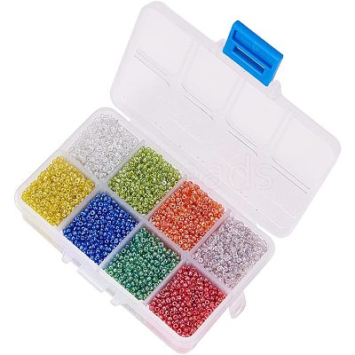Mixed 12/0 Round Glass Seed Beads SEED-PH0006-2mm-05-1