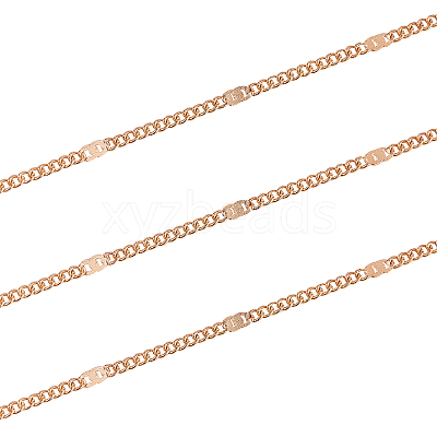 Soldered Brass Coated Iron Curb Chains CH-CJ0001-01A-KCG-1