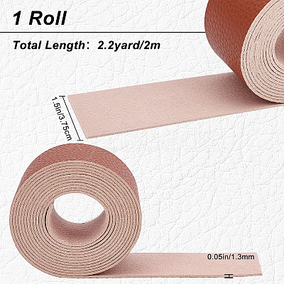 PU Leather Fabric Plain Lychee Fabric AJEW-WH0034-89C-03-1