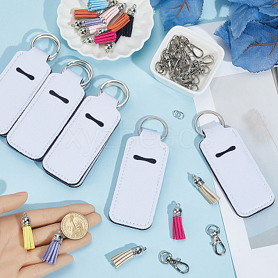 DIY Rubber Heat Transfer Keychain Lipstick Case Making Kits DIY-SP0006-61A-1