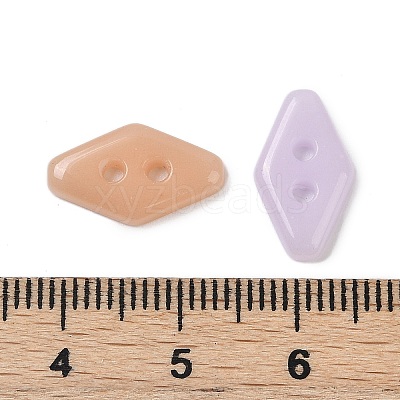2-Hole Glass Buttons PORC-R010-08-1