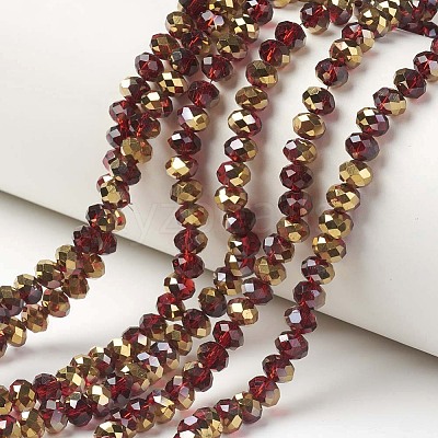 Electroplate Transparent Glass Beads Strands LS-EGLA-A034-T4mm-O07-1