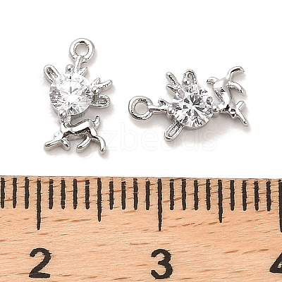 Brass Glass Charms KK-C054-20P-1