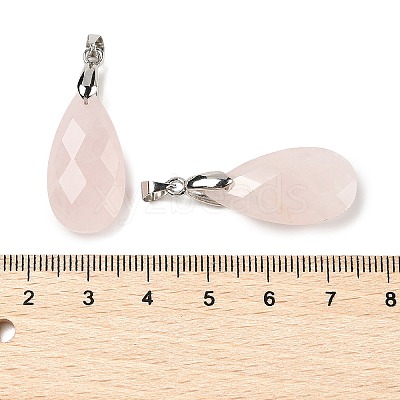 Natural Rose Quartz Pendants G-L614-D03-P02-1