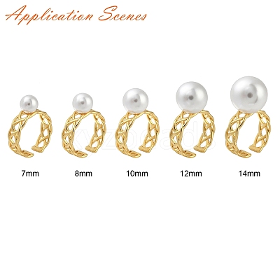 Brass Cup Peg Open Cuff Ring Settings LS-KK-G518-08G-02-1