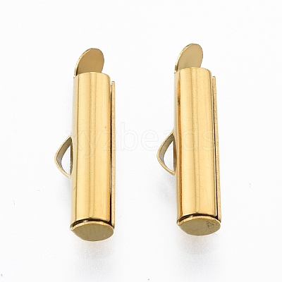 304 Stainless Steel Slide On End Clasp Tubes STAS-S115-01E-G-1