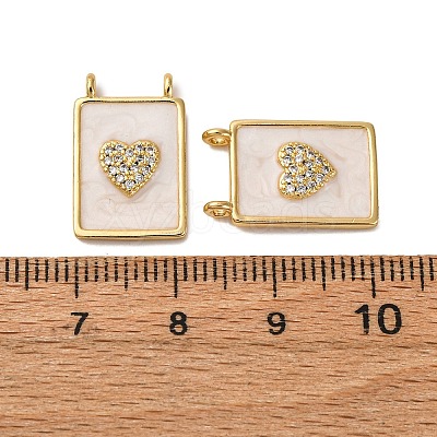 Brass Micro Pave Cubic Zirconia Pendants KK-D390-27G-04-1