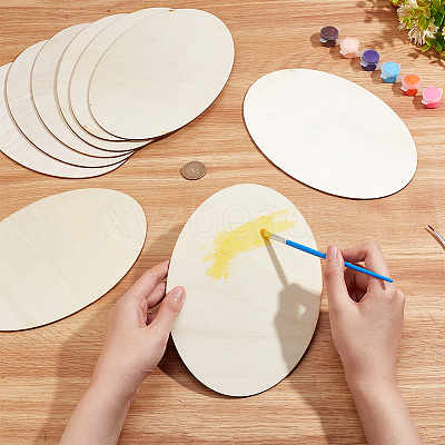 Unfinished Beech Wooden Blank Slices WOOD-WH0124-47A-1