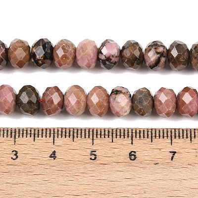 Natural Rhodonite Beads Strands G-C259-A25-5x8mm-1