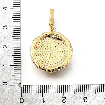 Brass Micro Pave Cubic Zirconia & Enamel Pendants KK-R222-12G-02-1