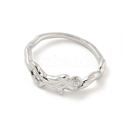 Brass Finger Ring Settings KK-G518-05P-1