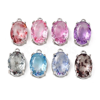 Brass Glass Charms KK-Z141-08P-1