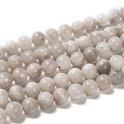 Natural White Crazy Lace Agate Bead Strands X-G-D840-55-8mm-1