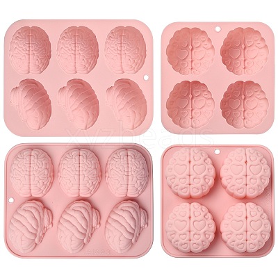 2 pcs 2 Styles Brain Shape Silicone Molds ST-CJ0007-87-1