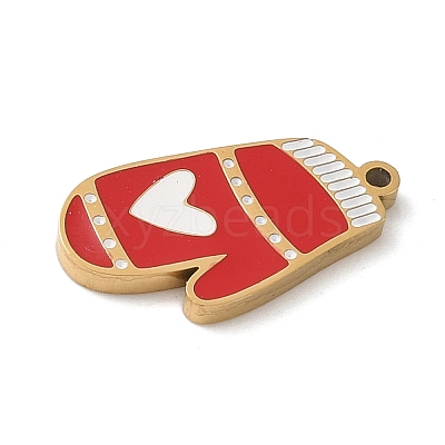 Christmas Themes 304 Stainless Steel Enamel Pendants LS-STAS-K312-04K-G-1