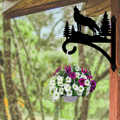 Iron Hanging Plant Hanger Bracket HJEW-WH0095-020-1
