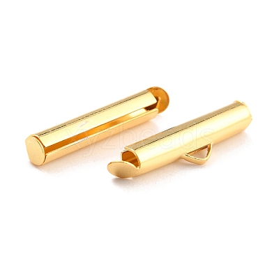 304 Stainless Steel Slide On End Clasp Tubes X-STAS-C044-08B-G-1