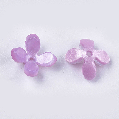 Cellulose Acetate(Resin) Bead Caps KK-S161-05G-1