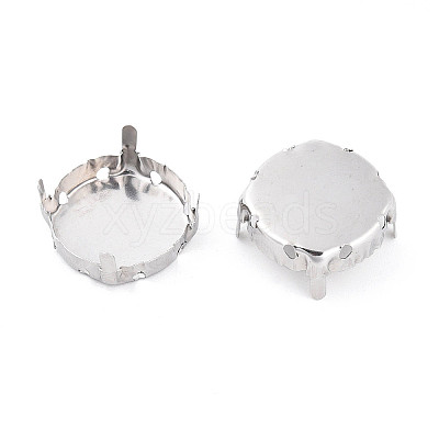 201 Stainless Steel Sew on Prong Settings STAS-T032-01-18mm-P-1