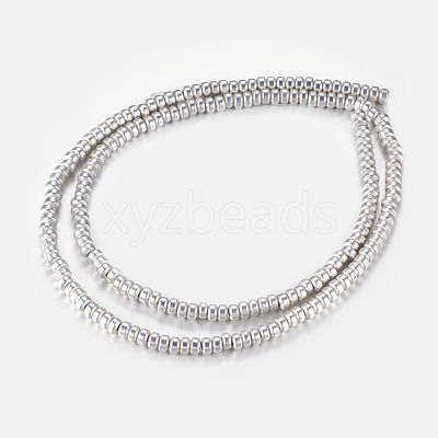Non-magnetic Synthetic Hematite Beads Strands G-P338-26B-2x3mm-MS-1
