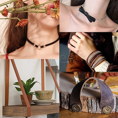 Micro Fiber Imitation Leather Cord LC-WH0001-01A-1