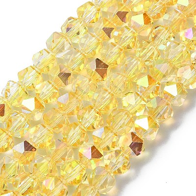 Electroplate Glass Beads EGLA-L018-B-AB06-1