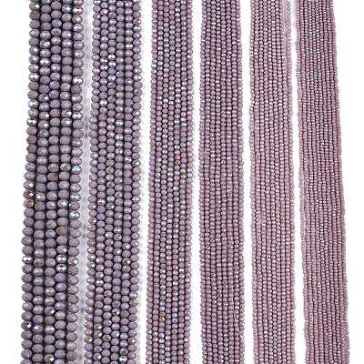 Electroplate Opaque Solid Color Glass Beads Strands EGLA-A044-P3mm-L13-1
