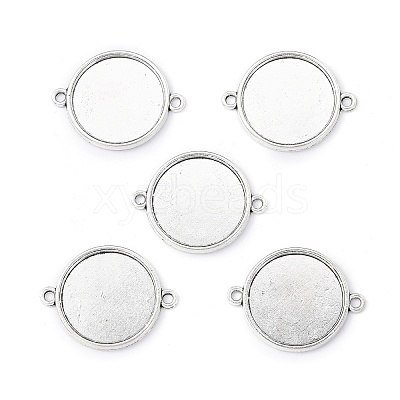 Tibetan Style Alloy Cabochon Connector Settings X-TIBE-M022-11AS-1