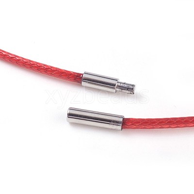 Waxed Polyester Cord Necklace Making MAK-I011-05-B-02-1